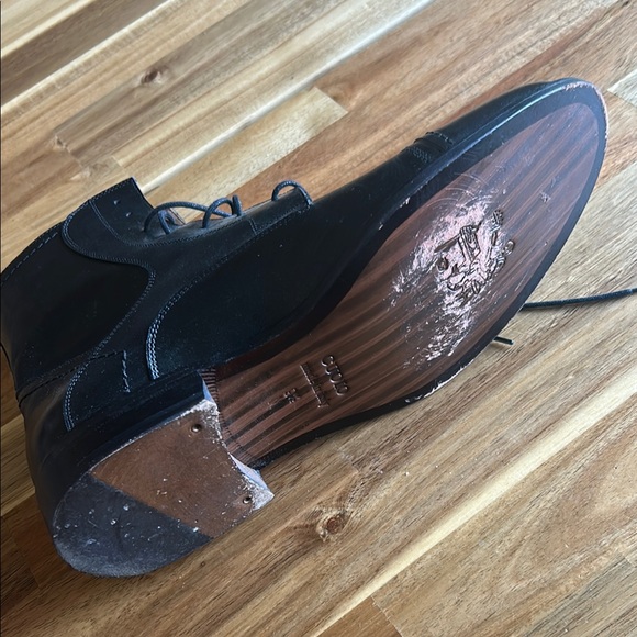 Massimo Matteo Men’s Black Leather Dress Boots | Size 9.5 | Made in Italy - Picture 4 of 9